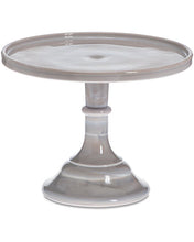 Load image into Gallery viewer, Grey Swirl Glass Cake Stand