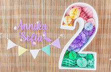 Load image into Gallery viewer, Number Standee with Honeycomb Decors