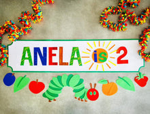 Load image into Gallery viewer, Hungry Caterpillar Name Banner and Bunting
