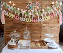 Load image into Gallery viewer, Fabric and Lace Bunting
