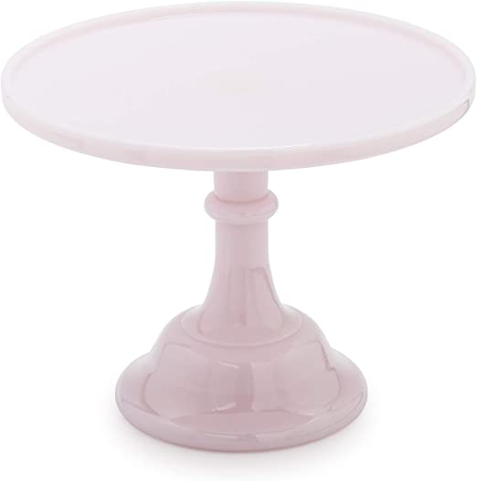 Pink Glass Cake Stand