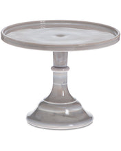 Load image into Gallery viewer, Grey Swirl Glass Cake Stand
