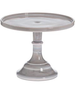 Grey Swirl Glass Cake Stand