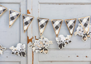 Gingham Floral Garland