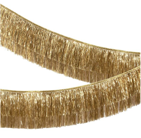 Gold Tinsel Fringe Garland