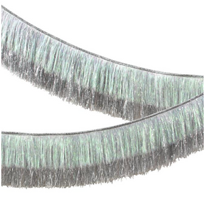 Silver Iridescent Fringe Garland